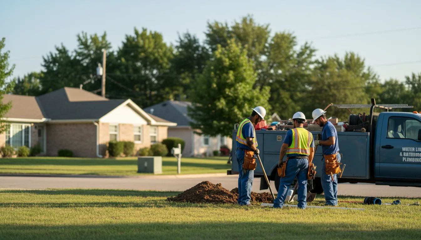 Residential water line and bathroom plumbing service in State Line, MS